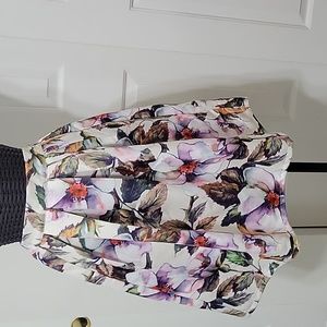 Love Kuza Floral Skirt Size S Multi Color EUC